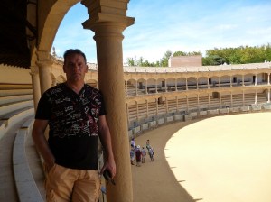 De visita en la legendaria Plaza de Ronda.